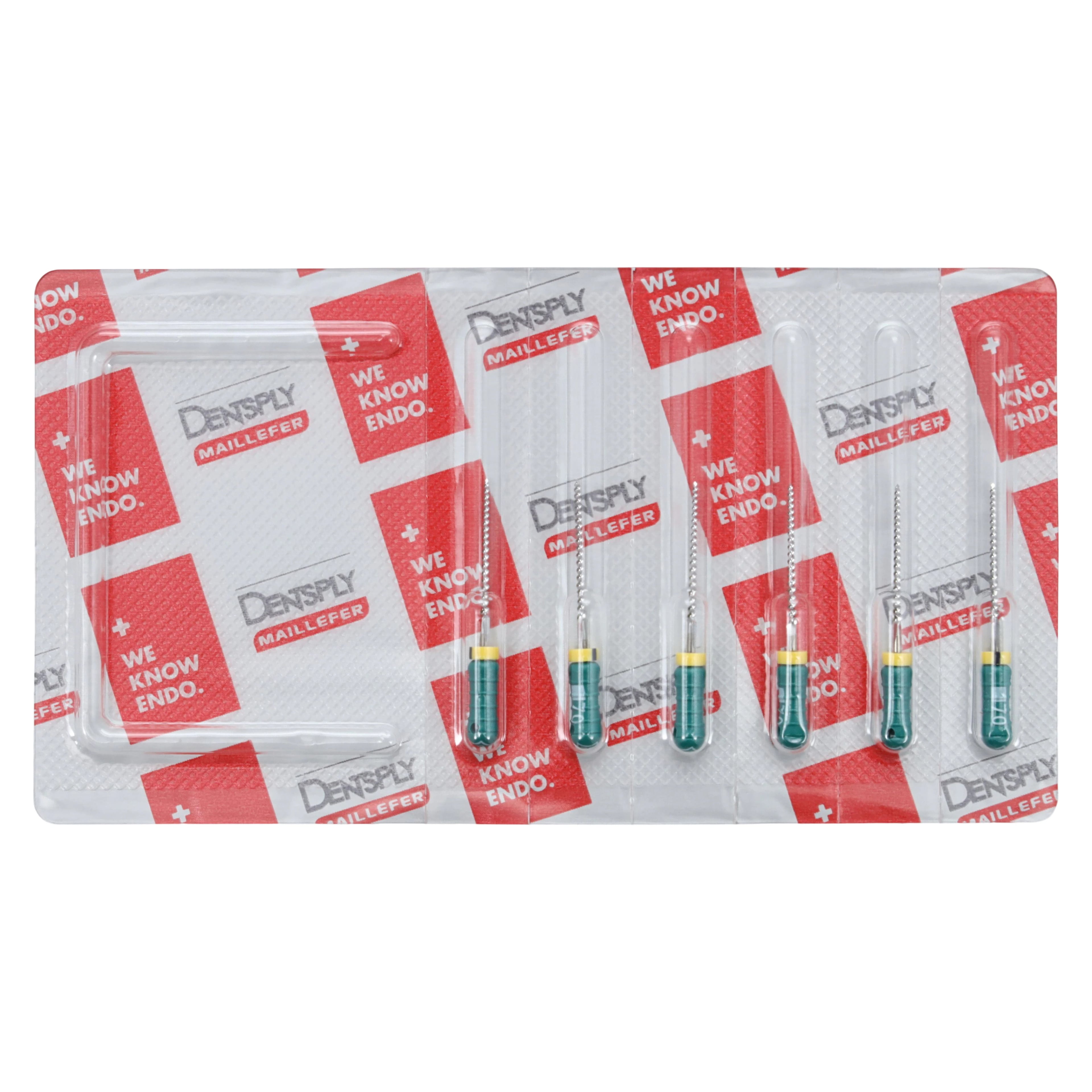 Dentsply Maillefer READYSTEEL K-File, Size #70, 21mm, Green, Sterile, 6/Pack, 6847021