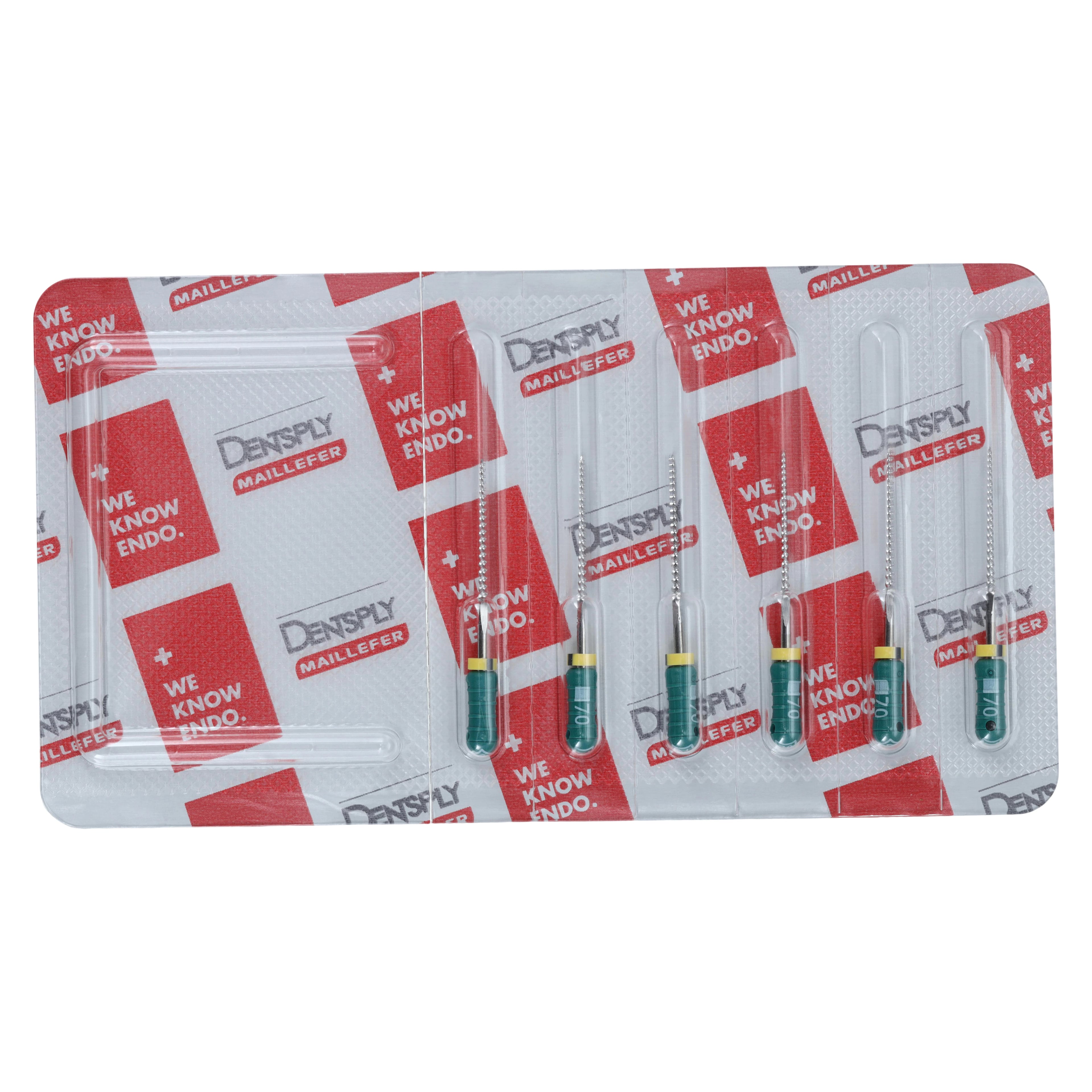 Dentsply Maillefer READYSTEEL K-File, Size #70, 25mm, Green, Sterile, 6/Pack, 6847025