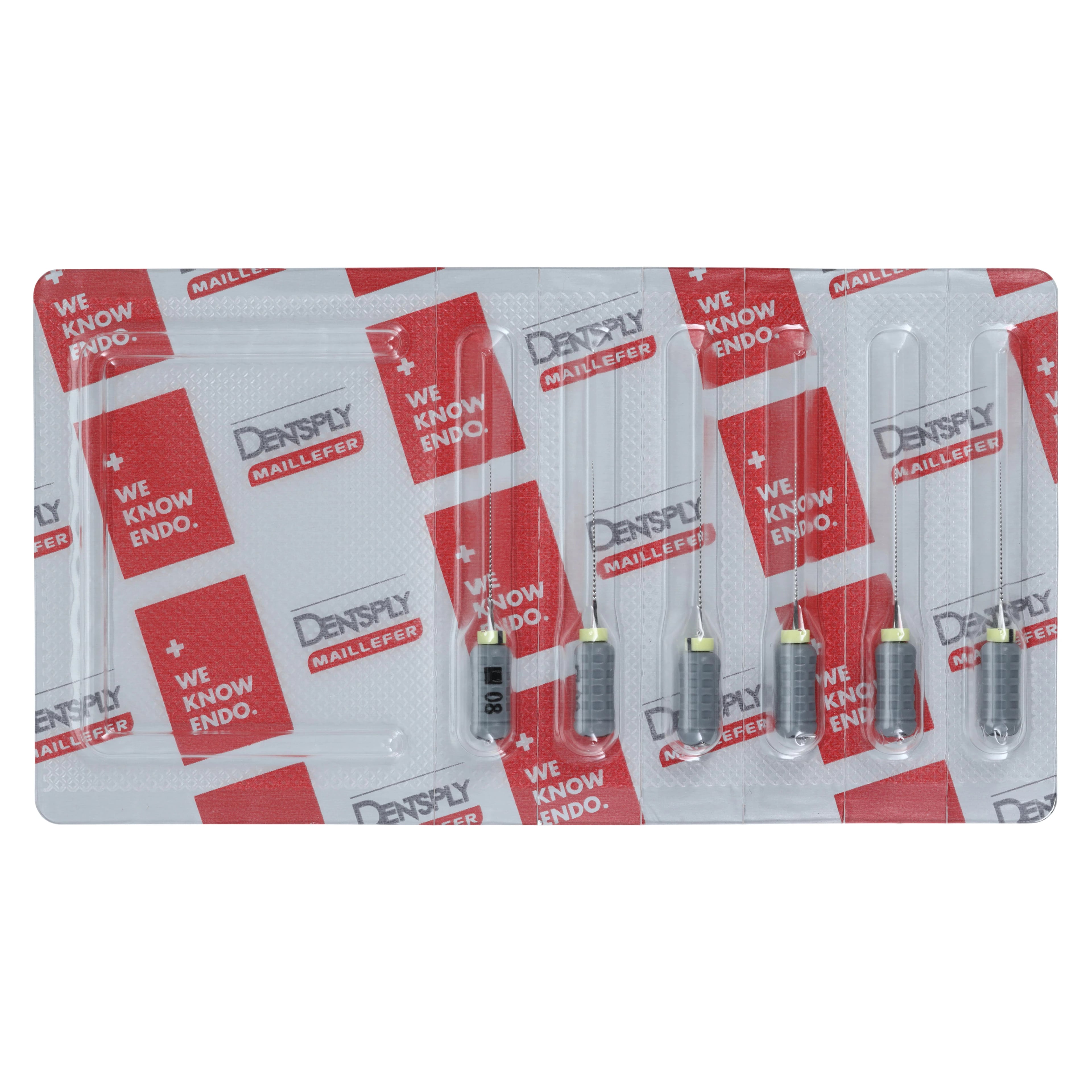 Dentsply Maillefer READYSTEEL Senseus FlexoFile #08, 21mm, Stainless Steel, Sterile, Gray, 6/Pk, 6860821