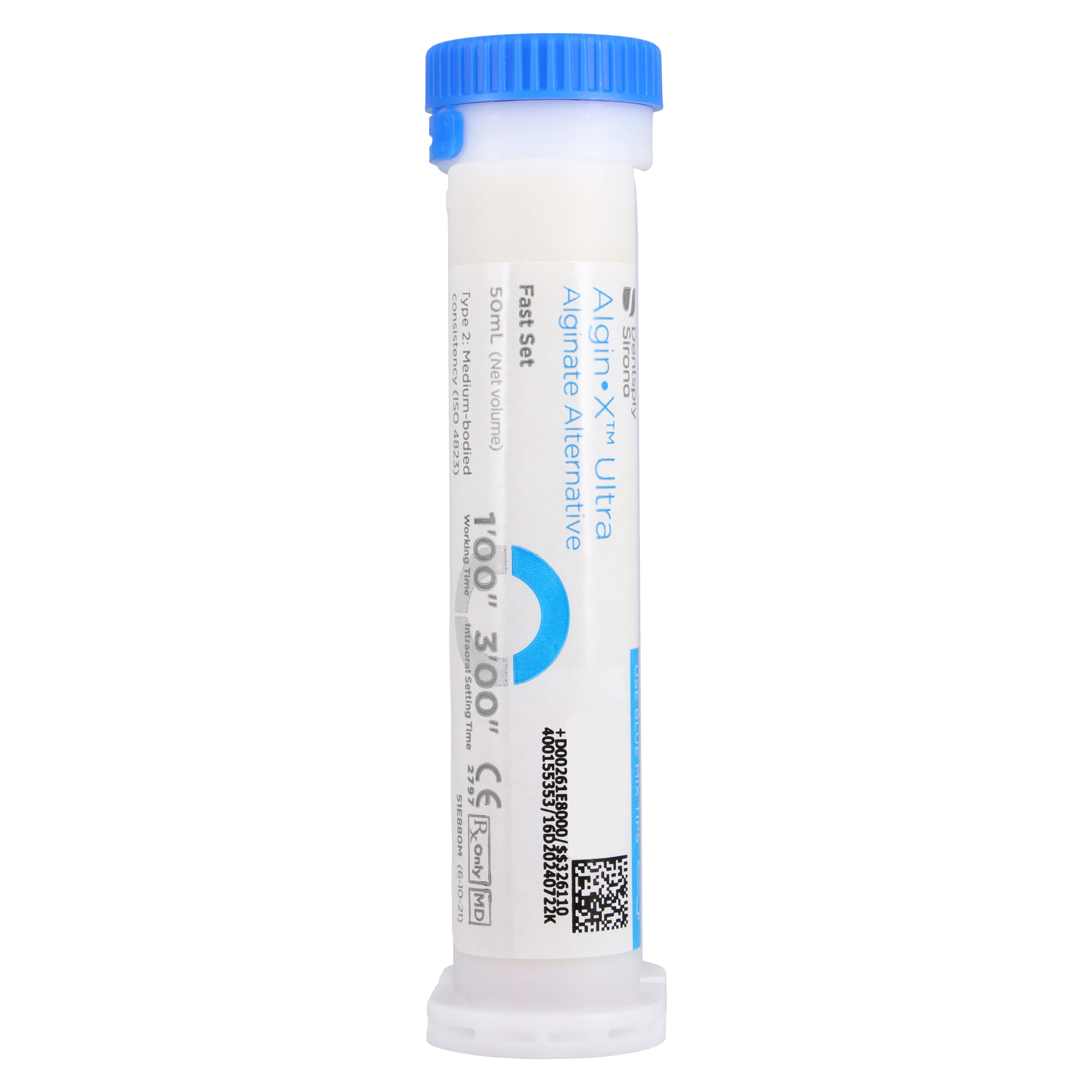 Algin-X Ultra Alginate Alternative DECA Cartridge Bulk Refill, Fast Set, 50 ml, Blue, Spearmint, 24/Pkg, 61E801