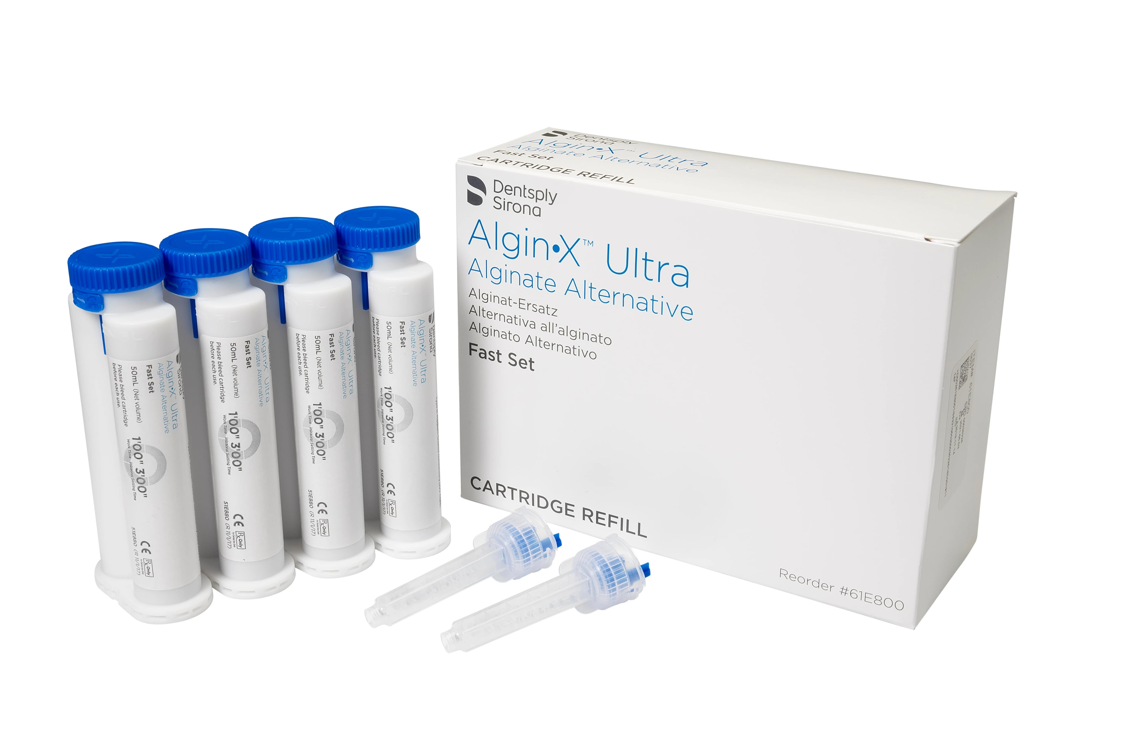 Algin-X Ultra Alginate Alternative, Fast Set, 50 ml Cartridges, 4/Pk, 61E800