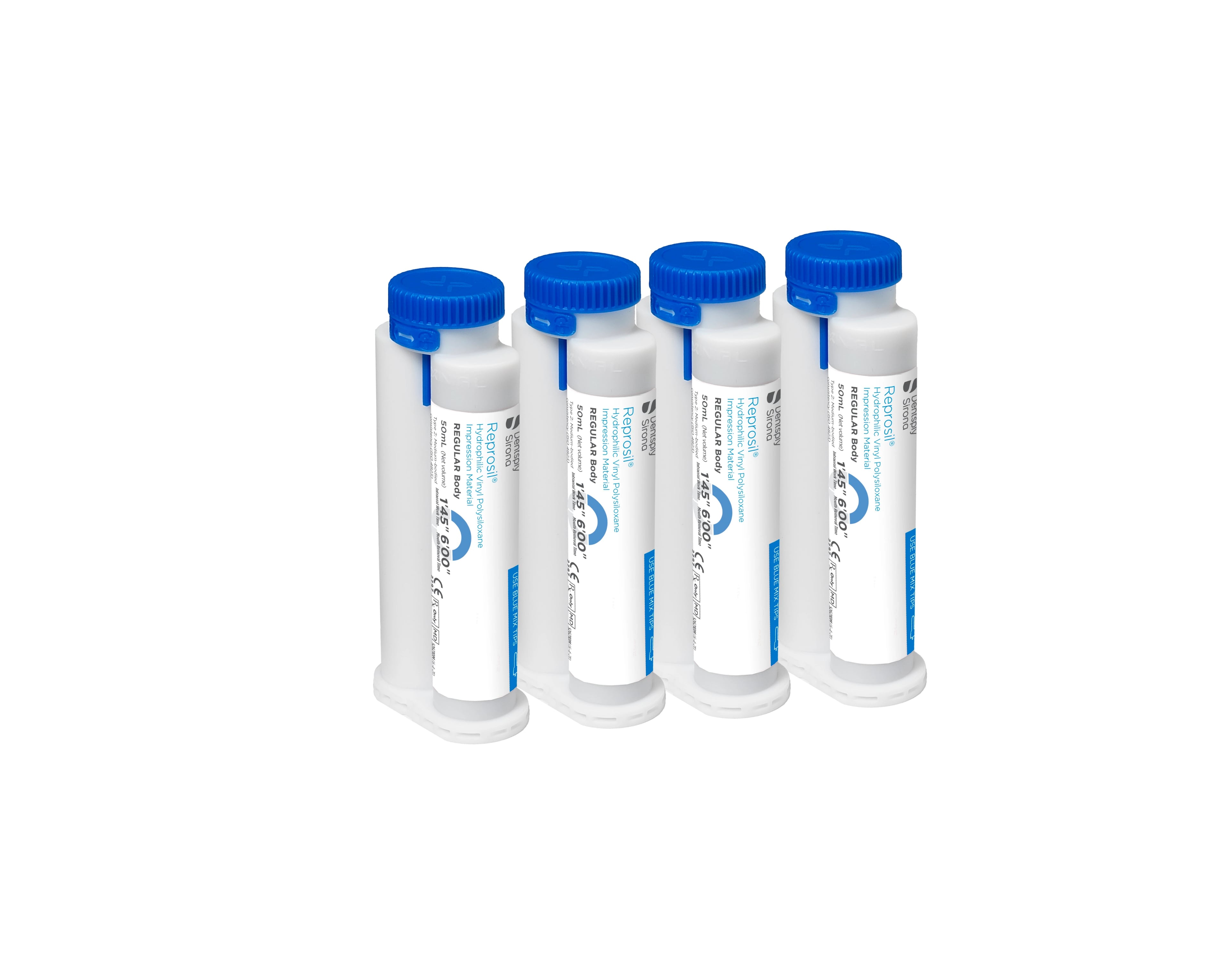 Reprosil Hydrophilic Vinyl Polysiloxane (VPS) Impression Material, Regular Body, Blue, 50 ml Cartridges, Bonus Pack of 12, 626240