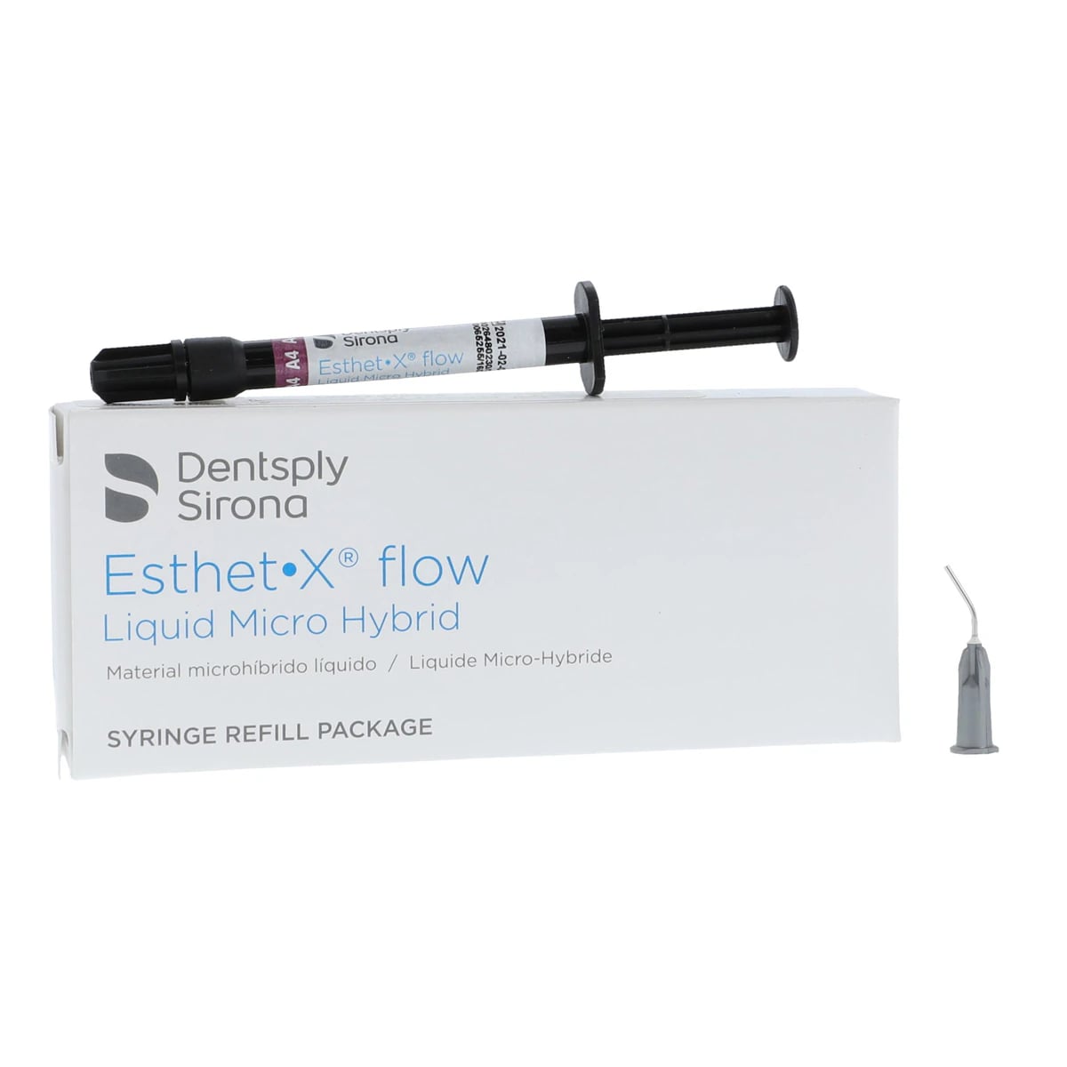 Esthet-X Flow Liquid Micro Hybrid Restorative Syringe Refill, Shade A4, 2 x 1.3 g Syringes with 30 Tips, 648023