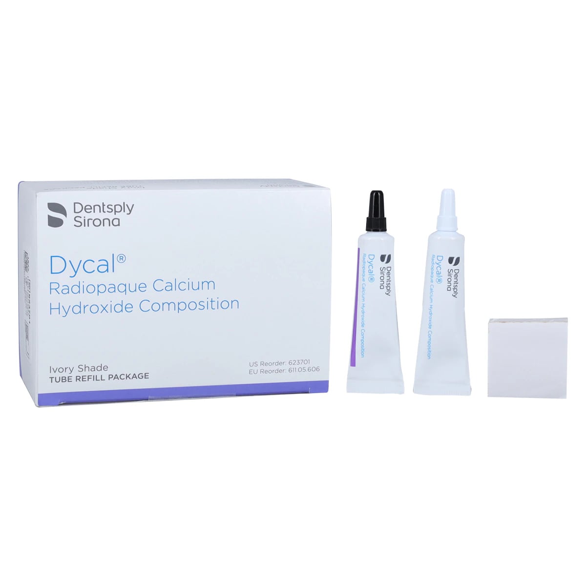 Dycal Radiopaque Calcium Hydroxide Cavity Liner, Ivory, 6-Pack (6 x 13g Base, 6 x 11g Catalyst), 623701