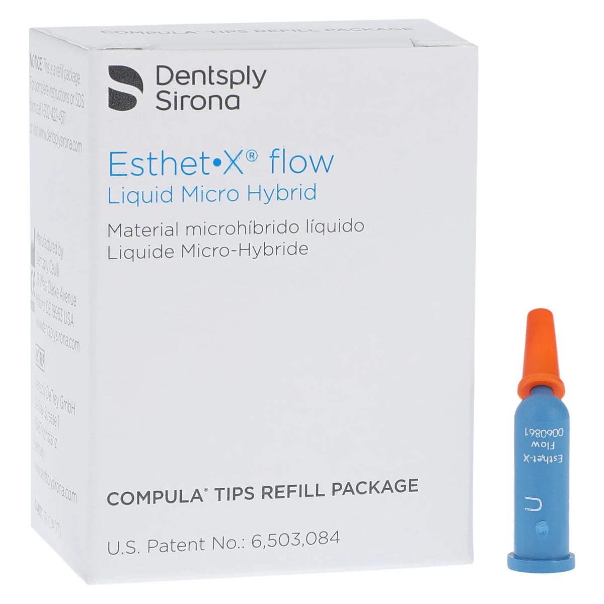 Esthet-X Flow Liquid Micro Hybrid Restorative, Shade U/LYG (Universal), 0.25 g Compula Tips, Pack of 20