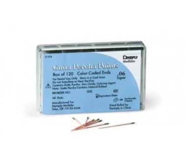 Dentsply Maillefer Gutta Percha Points, #30, .02 Taper, ISO Size 30, Blue, 30mm, 120 Points (6 Vials of 20)