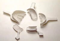 First Bite Disposable Double-Arch Posterior Impression Trays, Rigid Polystyrene with Gauze Webbing, 50/Box, 661201