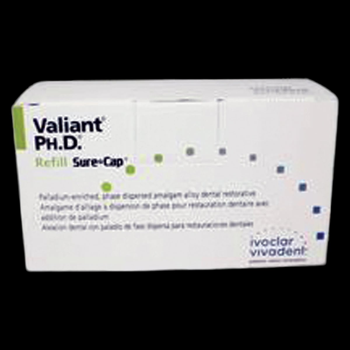 Valiant Ph.D. Sure-Cap Amalgam Alloy Capsules, 3 Spill (800 mg), Regular Set, Blue, 50/Box, NA6050430