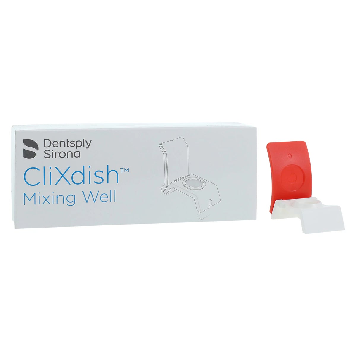 Dentsply Sirona CliXdish Mixing Well Refill, Reusable, Ambient-Light-Blocking Lid, 5/Box, 693006