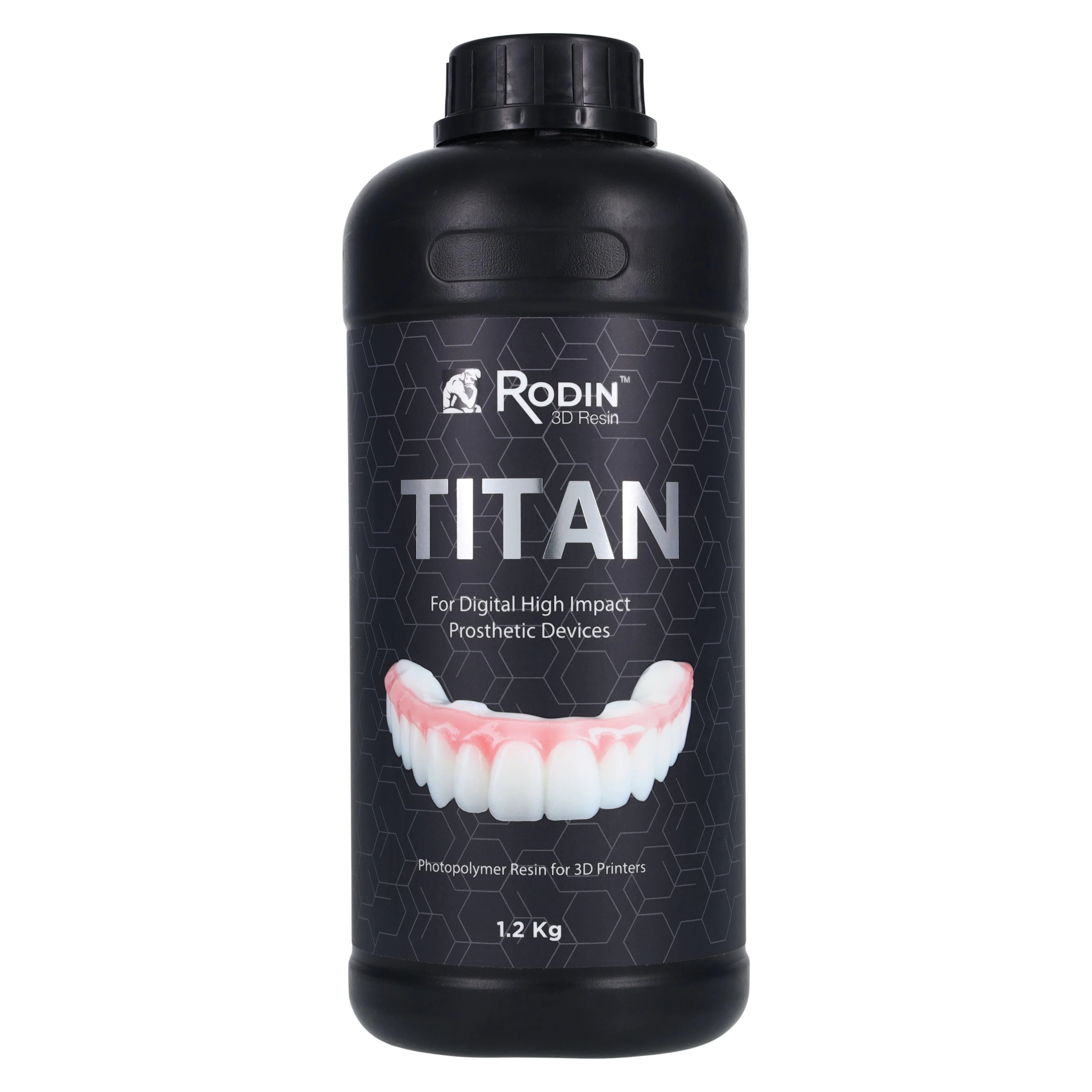 Rodin® Titan Ceramic Nanohybrid 3D Print Resin, Shade A2, 1.2kg Bottle, #23988