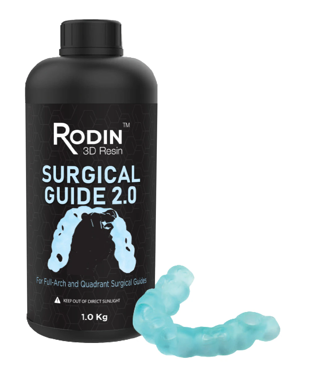 Rodin™ Surgical Guide 2.0 3D Print Resin, Clear, 1 kg Bottle, #23867