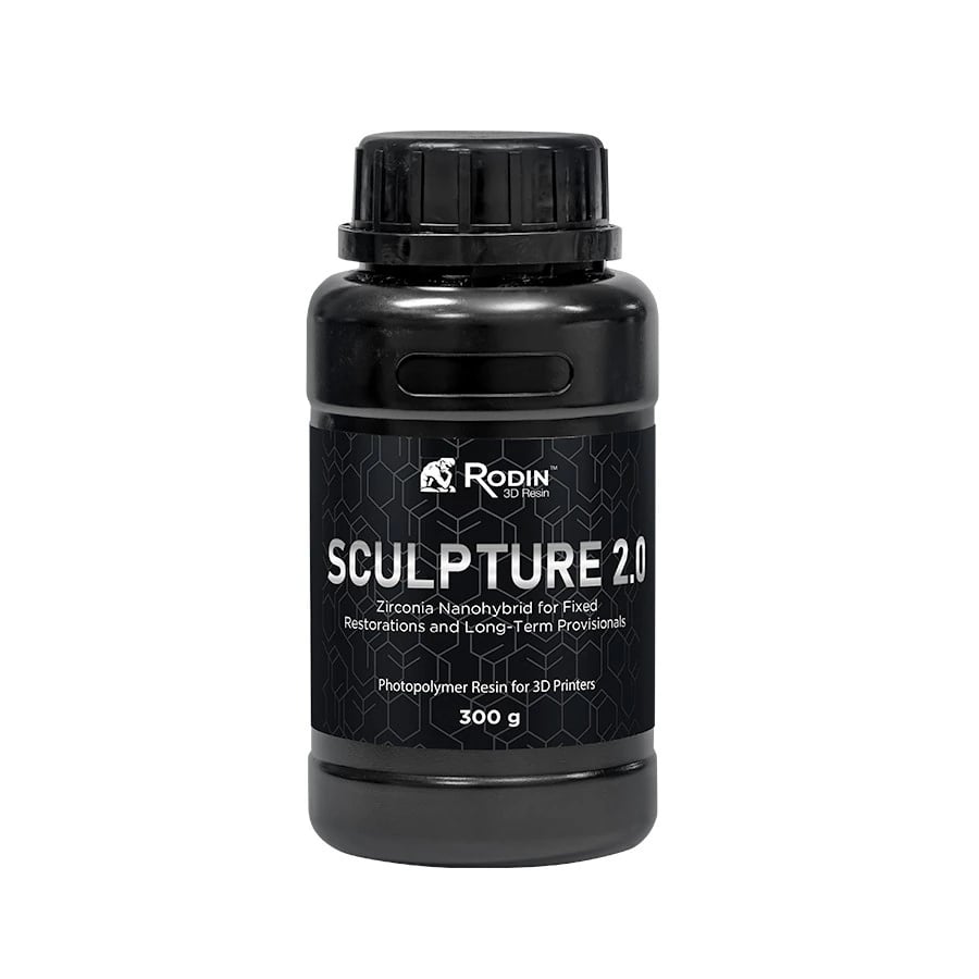 Rodin™ Sculpture 2.0 Zirconia Nanohybrid 3D Resin, Shade A1, 300g Bottle, 23911