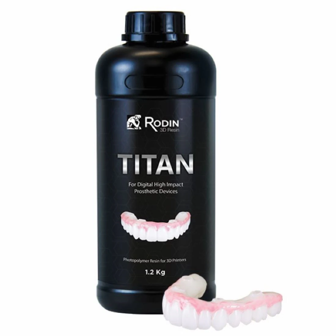 Rodin Titan 3D Print Resin, Ceramic Nanohybrid, Shade C2, 300g Bottle, 1/Pk