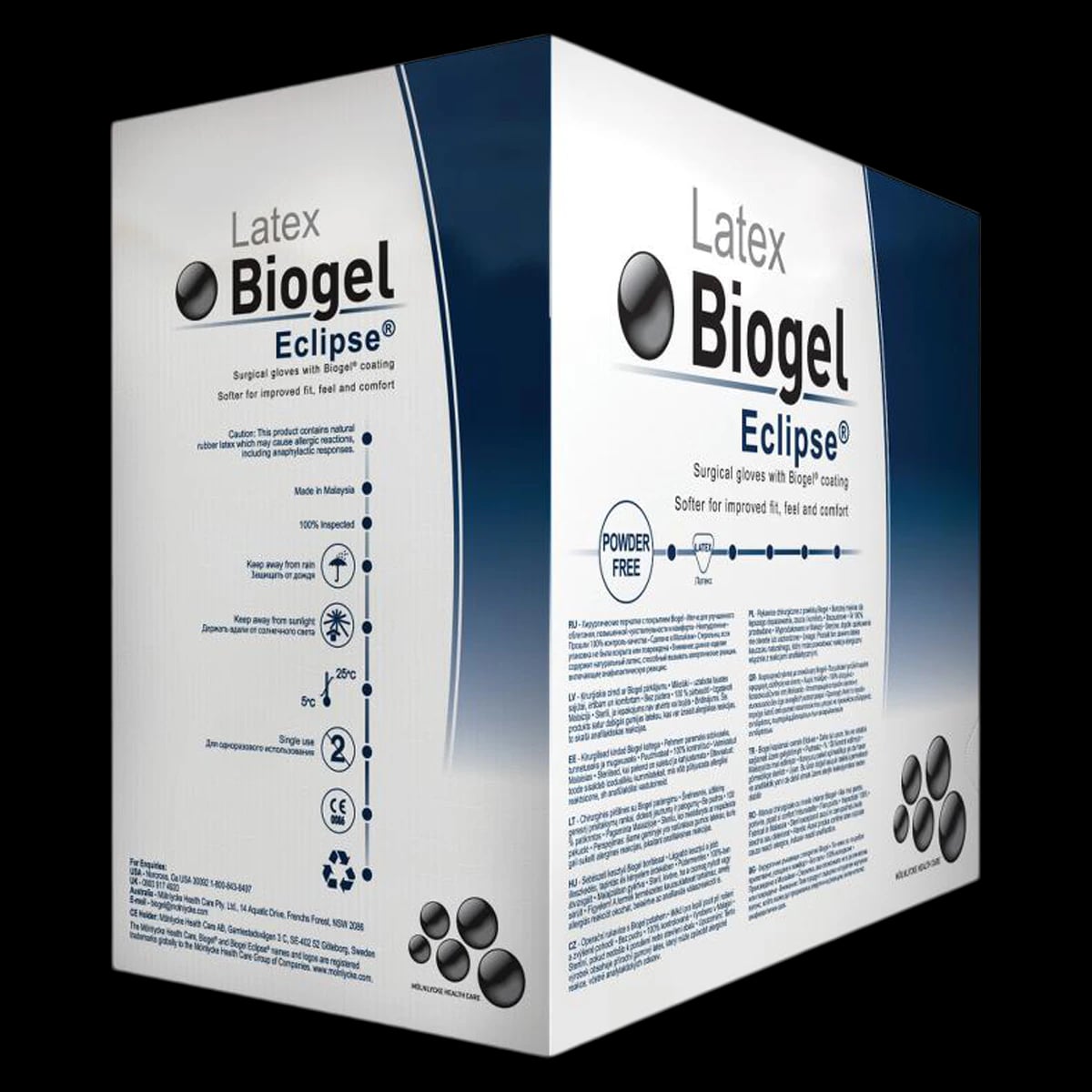 Biogel Eclipse Surgical Gloves, Powder-Free, Deproteinized Latex, Size 5.5, Beige