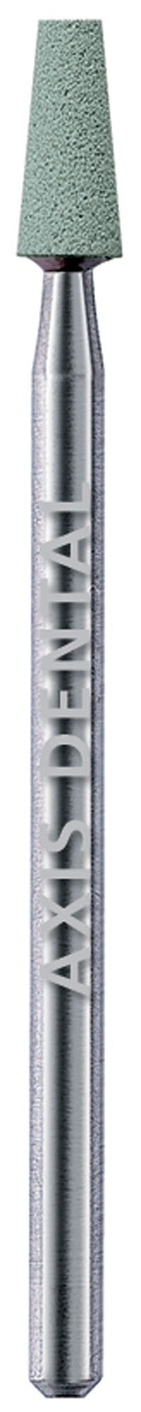 NTI Green Abrasive Mounted Stone, Round End Taper, Fine Grit, 2.5 mm Diameter, HP Shank, 12/Pkg, GF649-HP