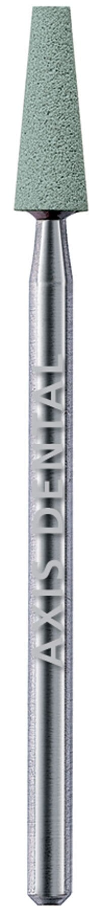 NTI Green Stone Flat End Taper Abrasive, Medium Grit, HP Shank, 3.5mm Diameter, 10.5mm Length, 12/Pack, GM733-HP
