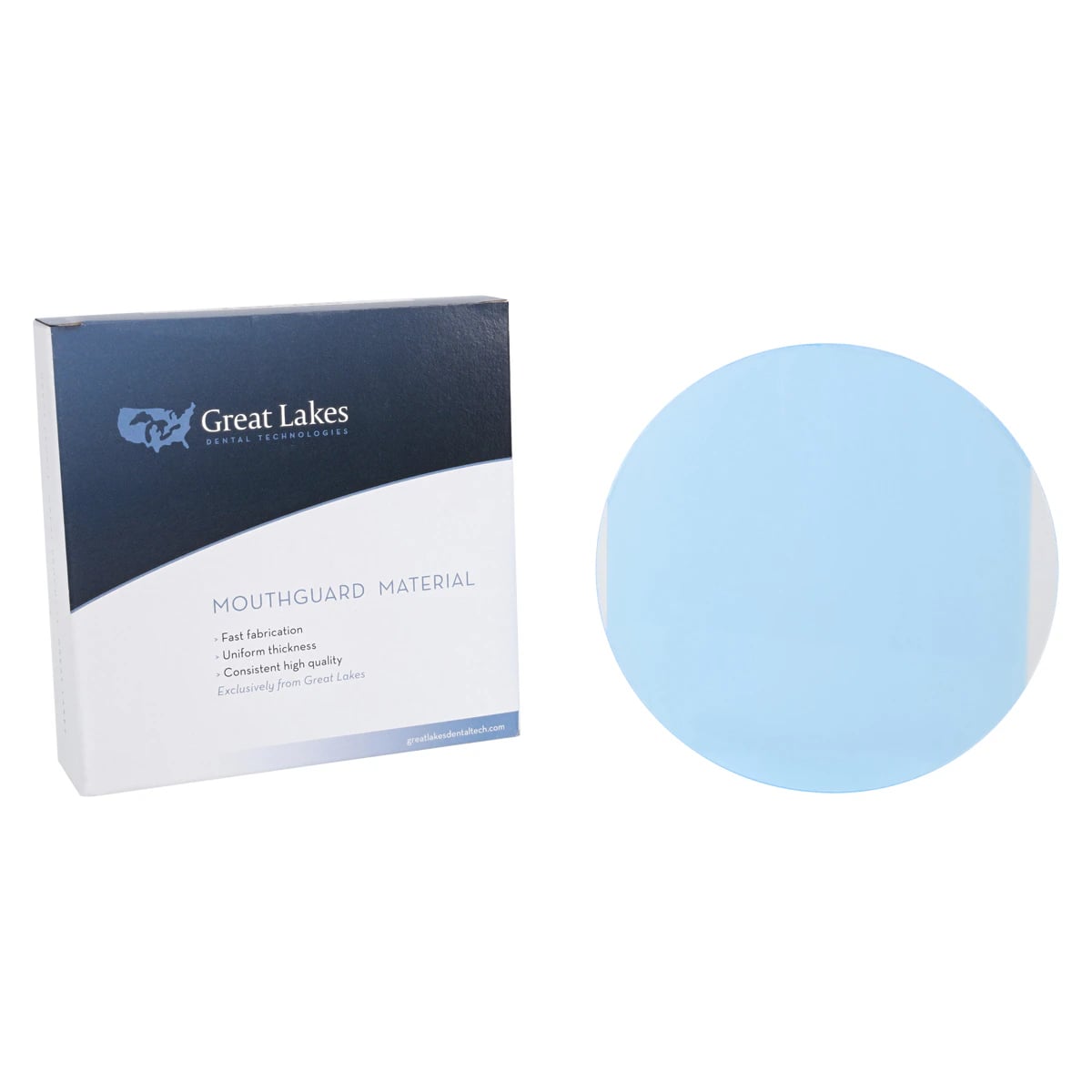 Clear Mouthguard Material, 2mm/125mm Round, Pack of 10, Great Lakes Dental Tech