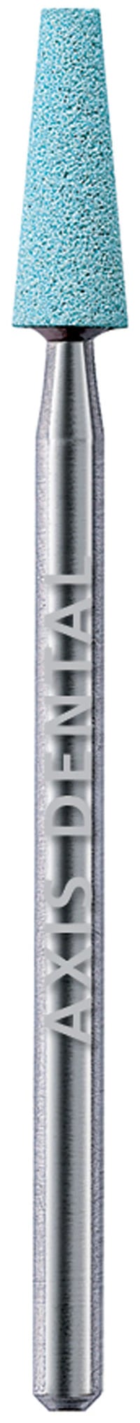 NTI All Ceramic Supermax Diamond Bur, Taper Flat End, Coarse Grit, Blue Ring, HP Shank, #G8002, 4.0 mm Diameter, 11.0 mm Head Length, 1/Pkg