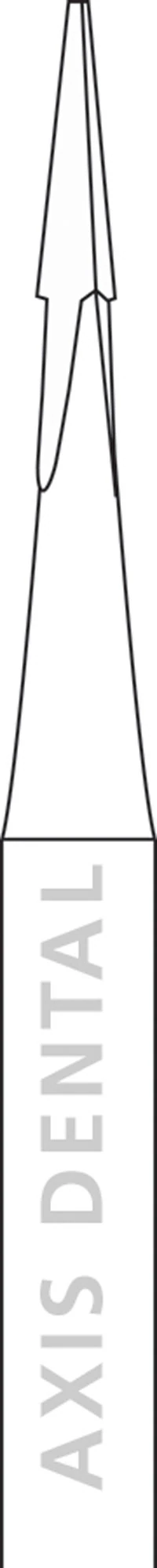 NTI Tri-Fissure Carbide Bur, HP Shank, #H2803-012HP, 1.2 mm Diameter, 4.2 mm Head Length, 5/Pack