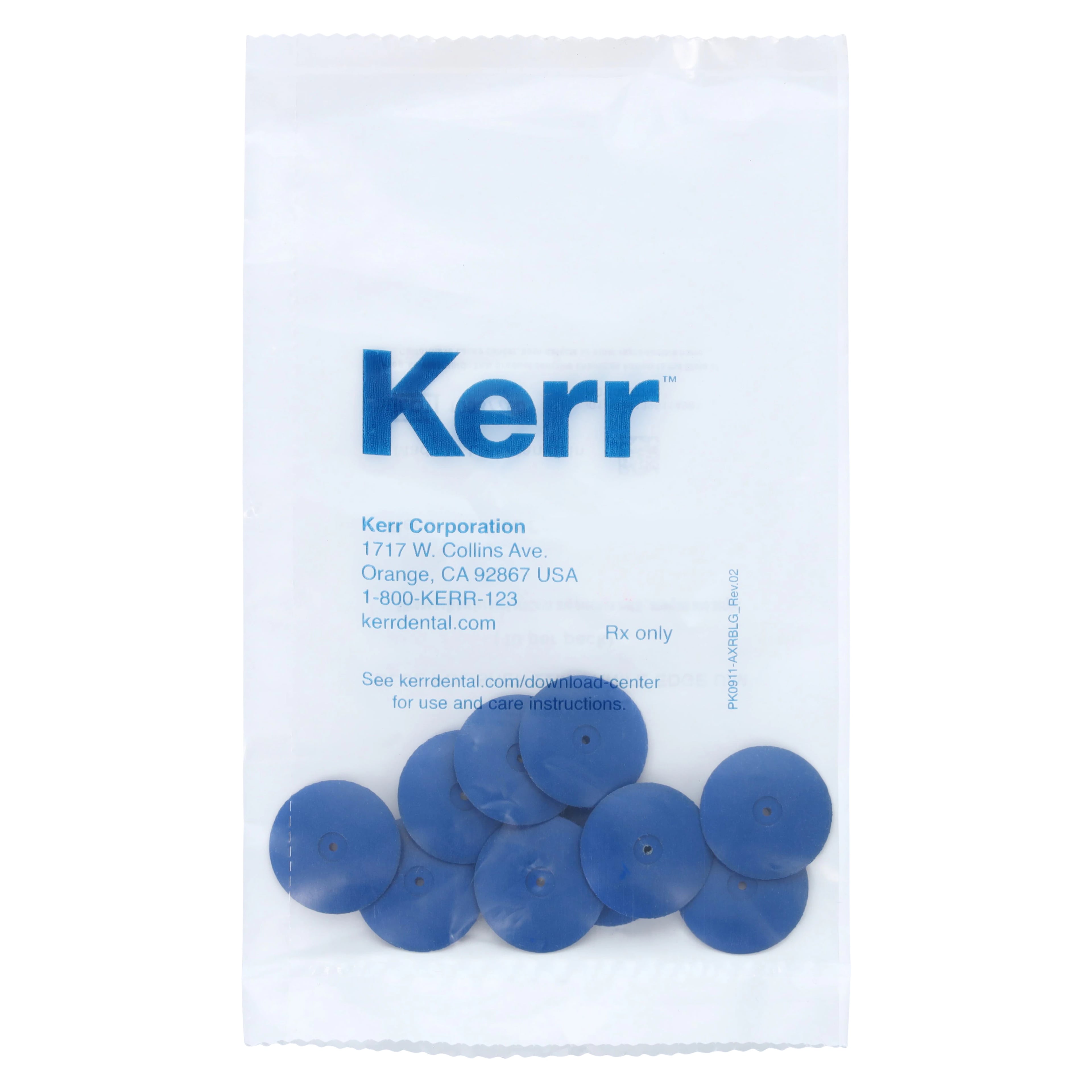 NTI Silicone Polisher, Blue, Knife Edge, Unmounted, Medium Grit, 22 mm, 10/Pk, P0410-220