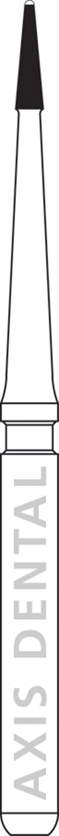 NTI TDF Series Carbide Bur, FG, TDF-3UF, 0.8 mm, 30 Flutes, Safe End, White Ring, 5/Pk, H132-008UF