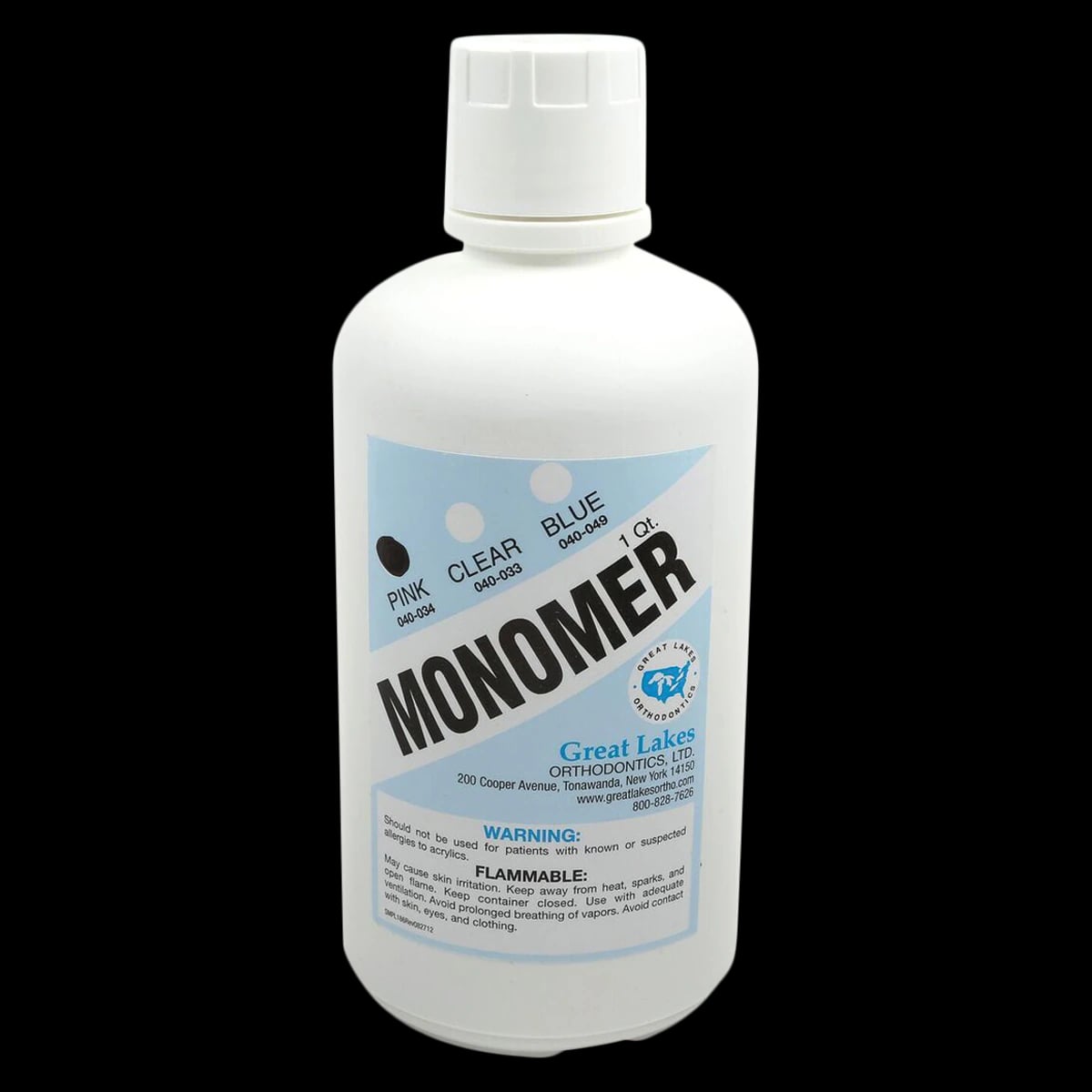 Great Lakes Dental Tech Monomer Pink, 1 Quart Bottle, 01KEZKNQ62Y9XFVTEDX2ADGGAQ
