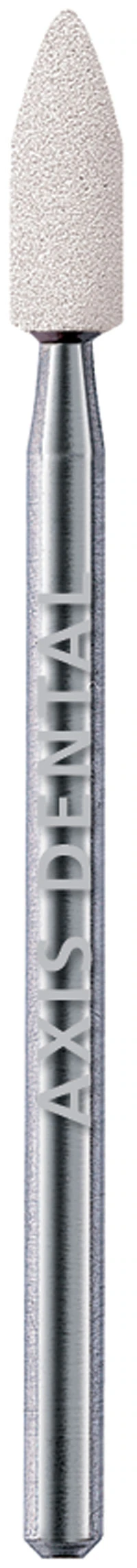 NTI White Stone Abrasive Points, Fine, Small Flame, RA Shank, 2.5 mm x 7.0 mm, White, 100/Pkg, WF661-RA100