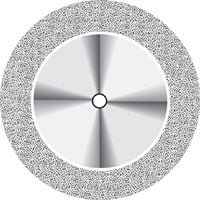 NTI Superflex Diamond Disc, Double Sided, Fine, Yellow, HP Shank, 19 mm Diameter, 0.14 mm Thickness, #D911HEF-190, 1/Pkg