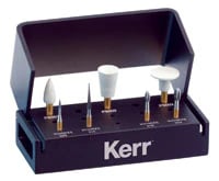 Kerr Razor Sculpt and Polish Set, LS-520, 4 Carbide Burs and 3 ProGloss Polishers