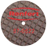 Renfert Dynex Brilliant Separating Disc, 22mm x 0.50mm, Non-Precious Metal, Pack of 20