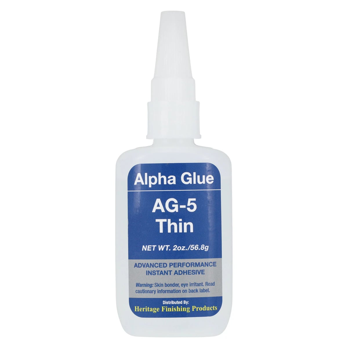 Alpha Glue Adhesive, 2 oz Bottle, 1-5 Second Setting