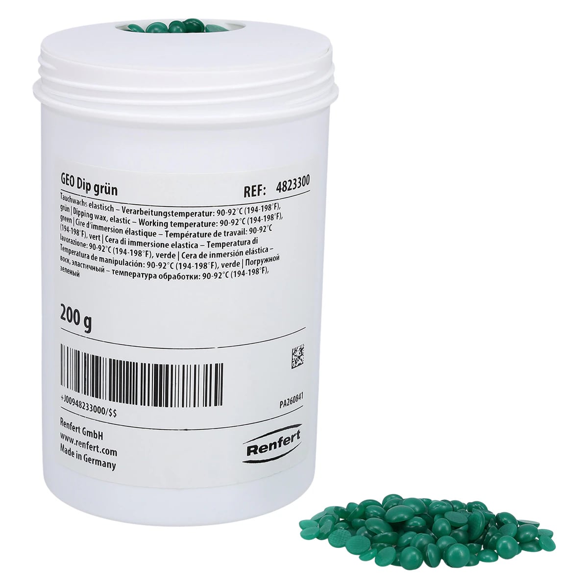 GEO-DIP Dipping Wax, Green, 200 g