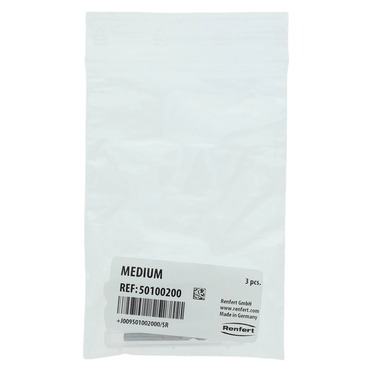 Renfert Stepped Pin Drill Bit, Medium, 2.0mm Head, 5.8mm Drilling Depth, Pack of 3