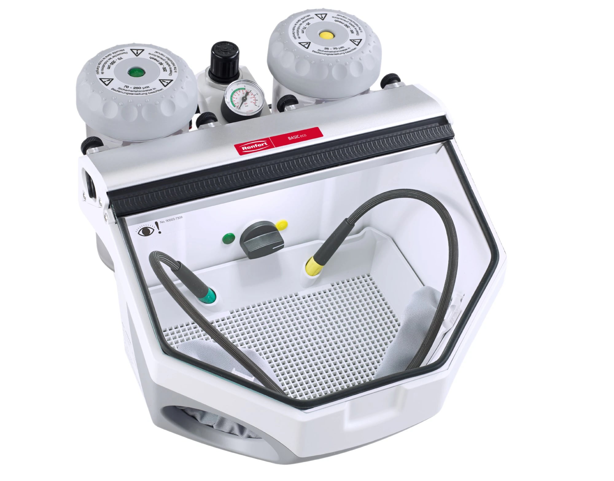 Renfert Basic Eco Sandblaster 25-70/70-250 120V, Compact Microblaster with LED Lighting, 29494025