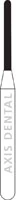 NTI Diamond Bur, FG, Cylinder Round End, #KS0, 1.0 mm Diameter, 7.0 mm Length, Medium Grit, Gray Ring, 5/Pk, KS0