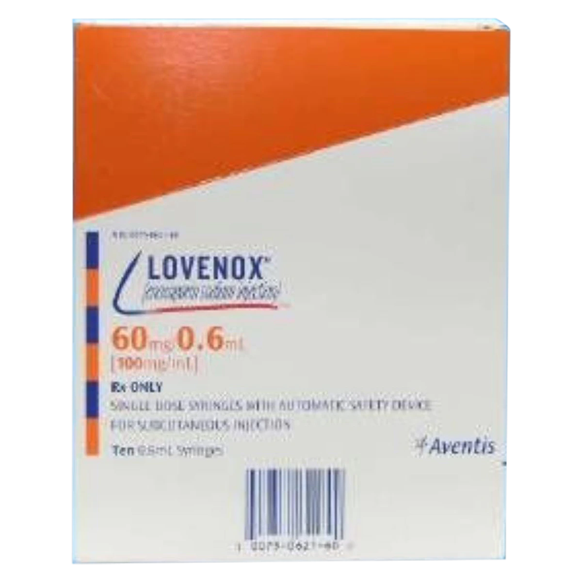 Lovenox (Enoxaparin Sodium) Injection 60 mg/0.6 mL Prefilled Syringe, 10/Package