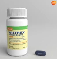 Valtrex (Valacyclovir) Caplets, 1 g, 30 Count Bottle