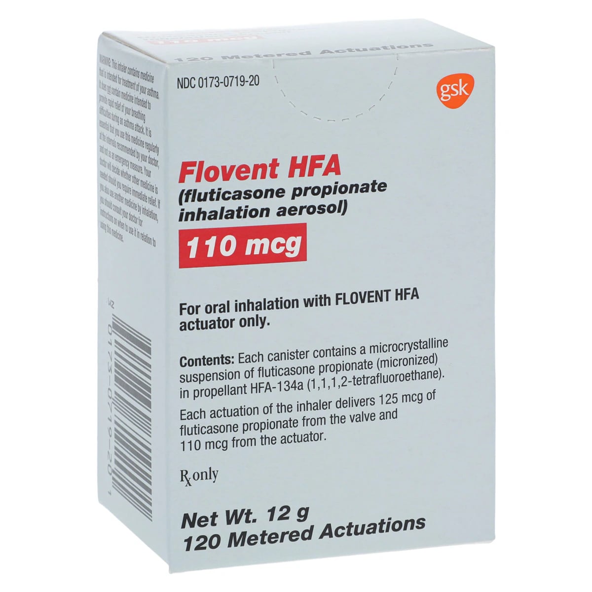 Flovent HFA Aerosol Inhalation Aerosol 110mcg Inhaler 12gm