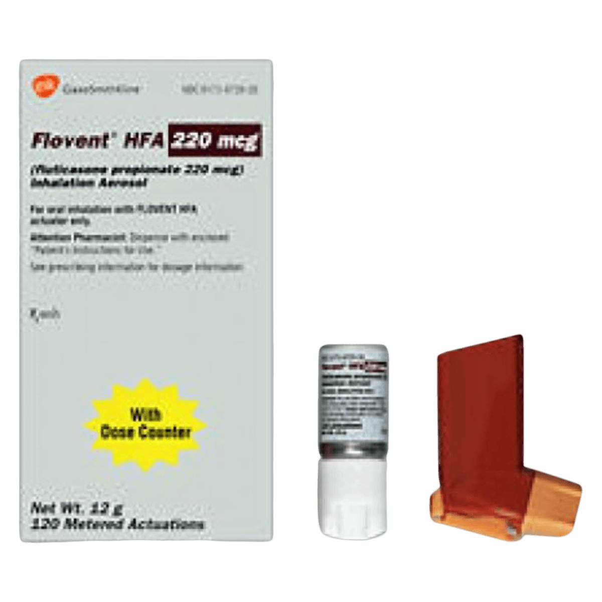 Flovent HFA Inhalation Aerosol, 220 mcg, 12 g Inhaler (Each)