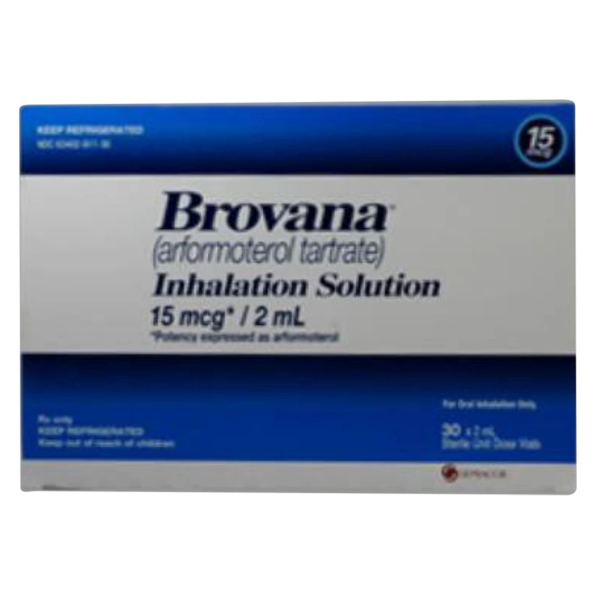 Brovana (Arformoterol Tartrate) Inhalation Solution 15 mcg/2 mL, 2 mL Vials, 30/Package