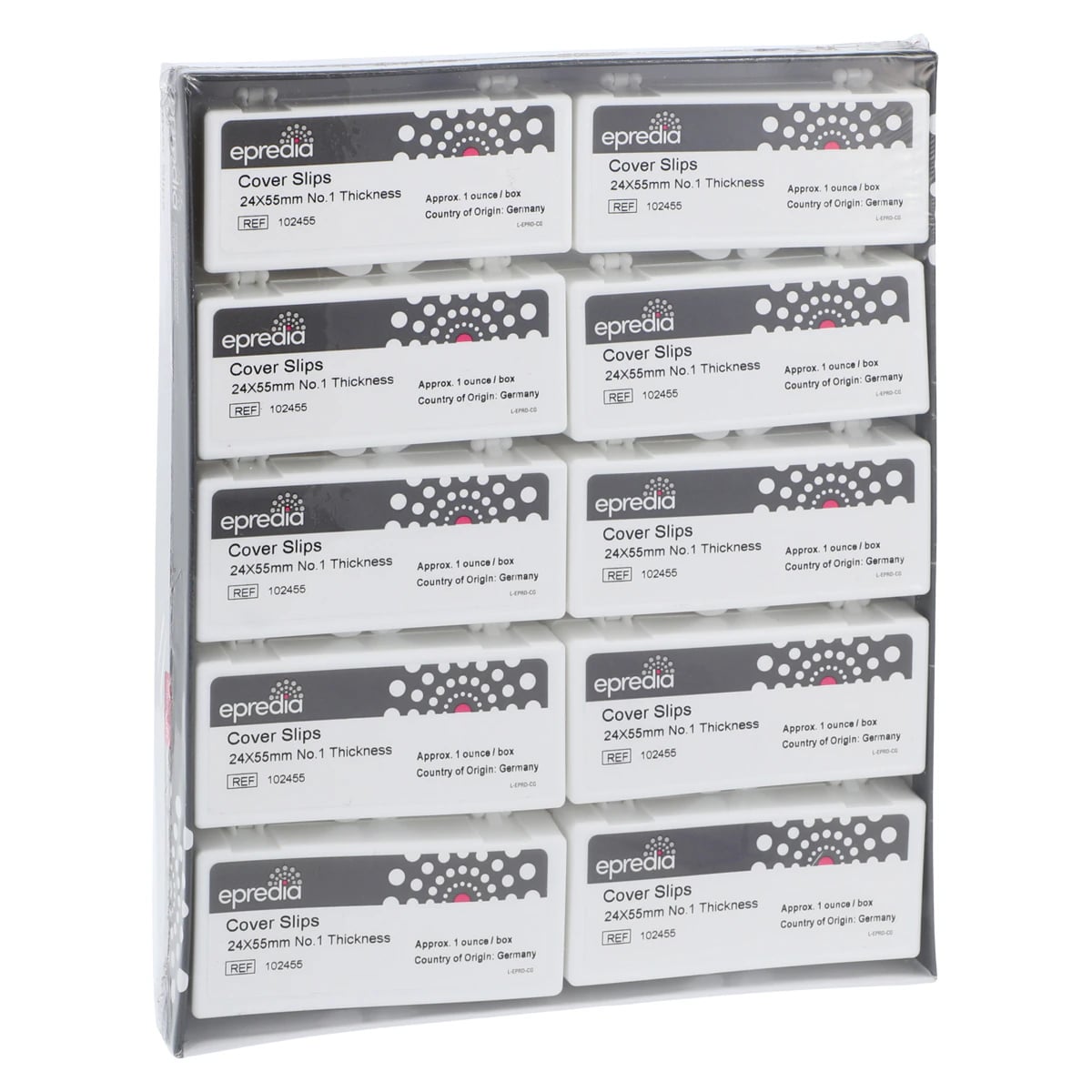 Richard-Allan Scientific Microscope Cover Glass, 24 x 55 mm, No. 1 Thickness, 10/Case
