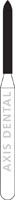 NTI FG Diamond Bur, Medium Grit, Beveled Cylinder, Friction Grip, #878-010 (8.0 mm), 5/Pkg, M878-010