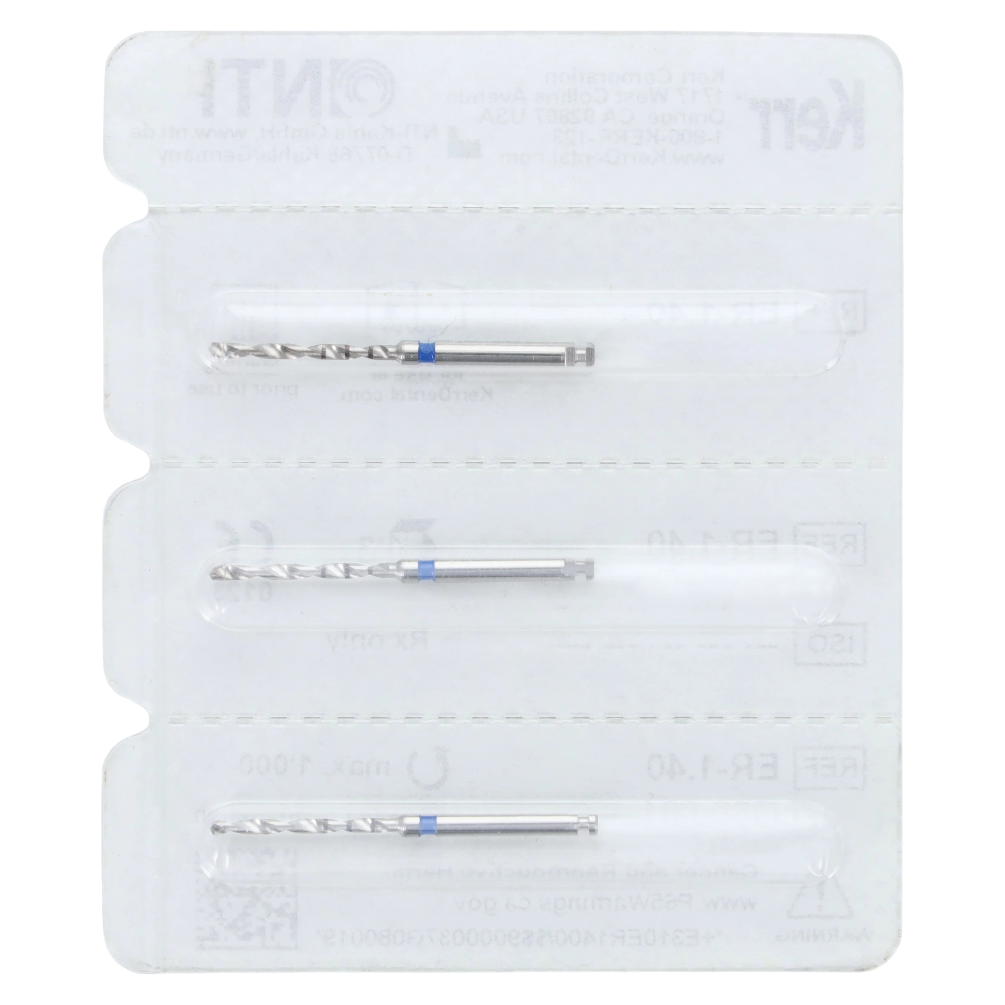 Kerr NTI Achromat Endodontic Post Drill, 1.40mm, ER-1.40, 3/Pack