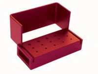 Kerr AXIS Bur Block 10FG/5RA Red, 15-Hole Aluminum, AB320-1R