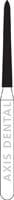 NTI Diamond Bur FG Coarse Curettage, Cone Bevel End, 1.2 mm Diameter, 10.0 mm Length, 5/Pkg, C879K-012