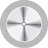 NTI Superflex Diamond Disc, HP, Double-Sided, Washer Support, # 911HF, 22 mm, Medium Grit, Gray, 1/Pk, D911HF-220