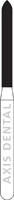 NTI FG Diamond Bur, Fine Grit, Beveled Cylinder, Friction Grip, #879-012, 1.2 mm Diameter, 10.0 mm Length, 5/Pack