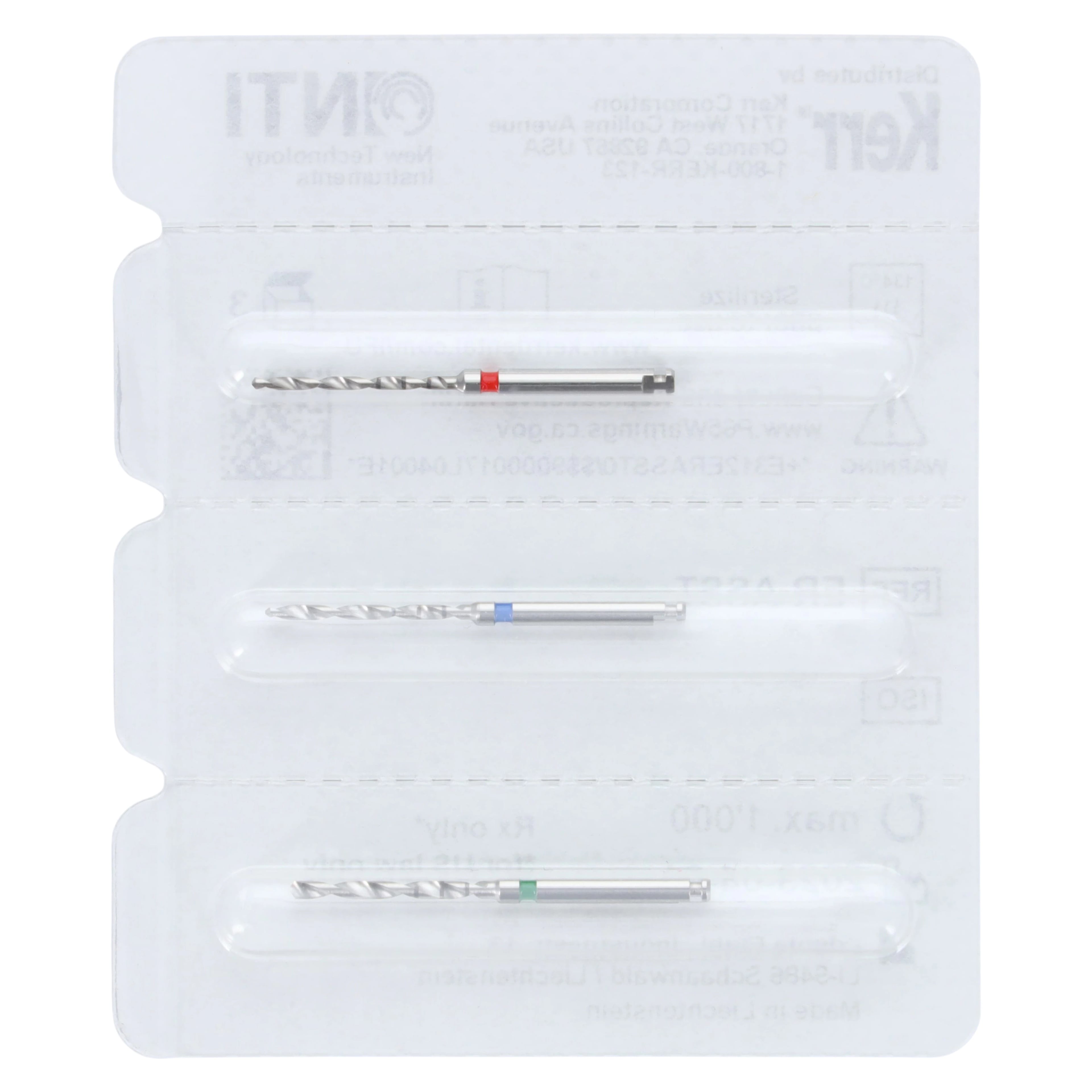 NTI Endo Drill Assorted Set, 3/Pack, ER-ASST (ER-1.20, ER-1.40, ER-1.65)