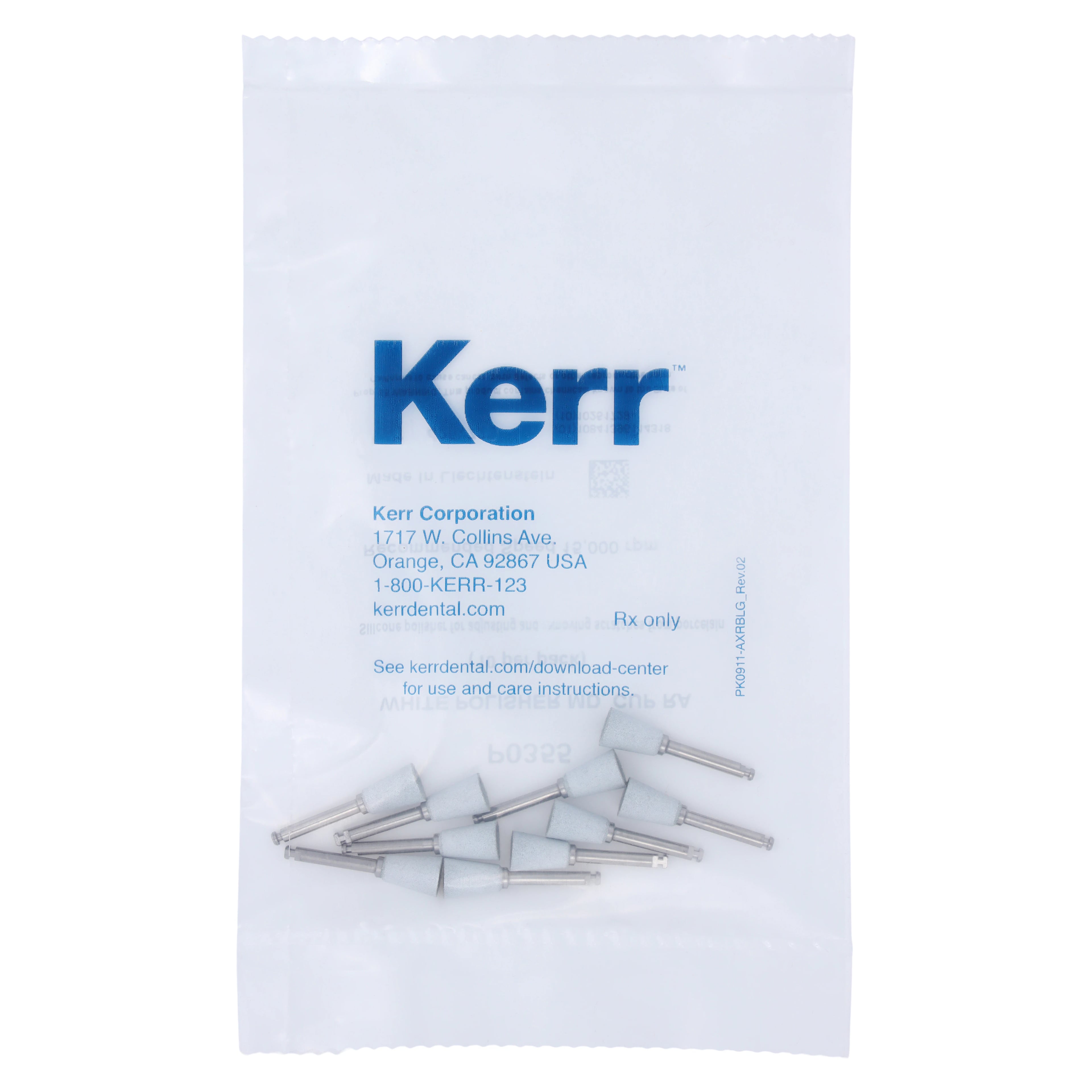 NTI Silicone Polisher, RA (Latch) Shank, White, Inverted Cone #60 (P0355), 10/Pk
