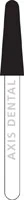NTI Diamond Bur, FG, Taper Round End, # C856, 2.5 mm, Coarse, Green, 5/Pk, C856-025